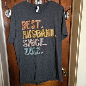 Gray Graphic Men's T-Shirt Best Husband Since 2012
